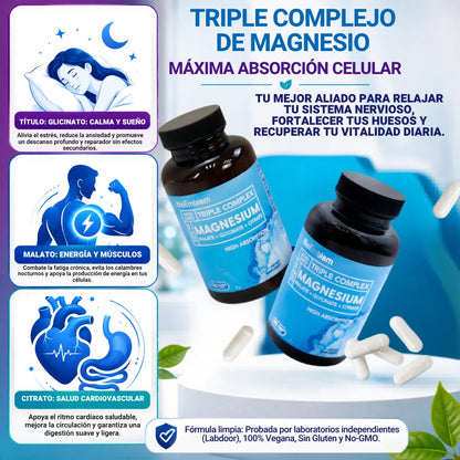 BioEmblem® Triple Complejo de Magnesio (90 Cápsulas)